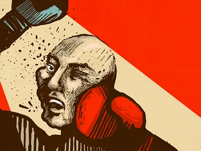 Quick Fight boxing drawing fight fighter illustration oldschool retro
