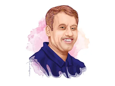 Digital Portrait | Prakash adobe illustrator birthday caricature digital art digital drawing digitalart illustration illustrator drawing officemates vectorart