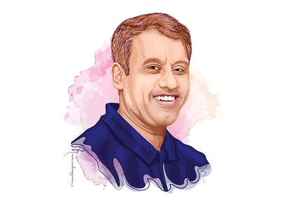 Digital Portrait | Prakash adobe illustrator birthday caricature digital art digital drawing digitalart illustration illustrator drawing officemates vectorart