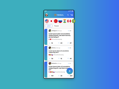 Yooul - Discussion Page Redesign aadiguru adobexd chat pages discussion popular redesign redesigning trending ui trends 2020 ui ux design user experience user interface