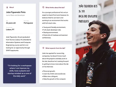 Persona | Young applicant design thinking persona sprint ui user ux