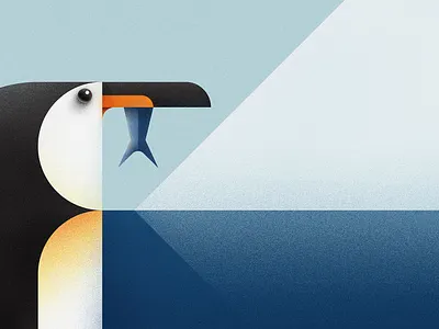 Penguin antarctic antarctica fish ice illustration illustrator ocean penguin polar sea snow wildlife winter