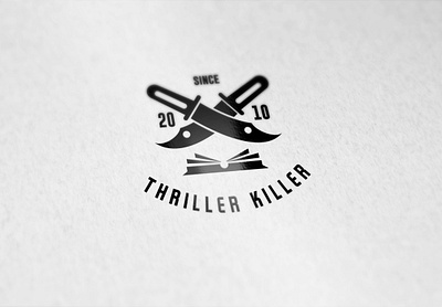 THRILLER KILLER LOGO brand identity business cards business logo company brand logo logodesign typography