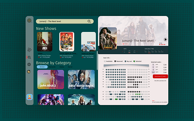 Daily UI # 7 Movie Review with Ticket Booking web UI art booking app branding design icon illustration movie movie app ui ux web website