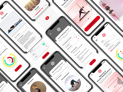 Standing Asana app design exercise health namaste play ui yoga yoga app yogapose