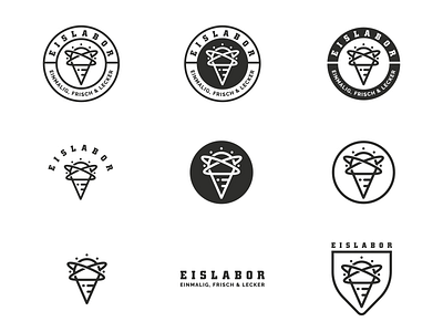 Eislabor brand branding ice ice cream logo science