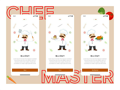 Walkthrough - Chef Master chef chefmaster cook cooking food ios master mobile app ui uiux ux walkthrough walkthroughs