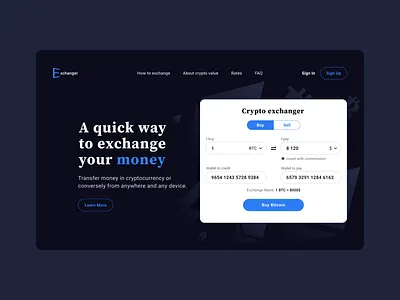Crypto value exchanger bitcoin bitcoin exchange bitcoins byu crypto crypto currency crypto exchange crypto wallet cryptocurrency design dnipro etherium exchange figma kyiv new york ui ux web website