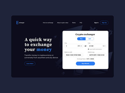 Crypto value exchanger bitcoin bitcoin exchange bitcoins byu crypto crypto currency crypto exchange crypto wallet cryptocurrency design dnipro etherium exchange figma kyiv new york ui ux web website