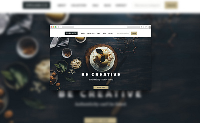 organico landing page branding cakes design ecommerce food logo organic prototype shop ui web website