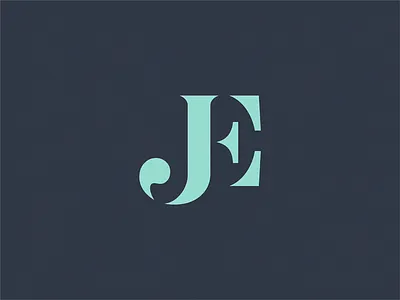 JE je letter monogram monogram letter mark