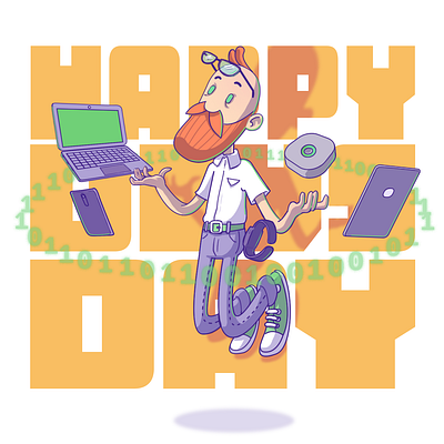 Developer day developer digital 2d digital art drawing illustration photoshop programing