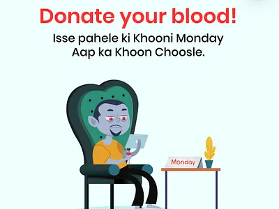 blood donation post graphic design illustration