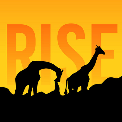 rise landscape giraffe giraffe illustraion giraffe rise rise rising giraffe rising illustration