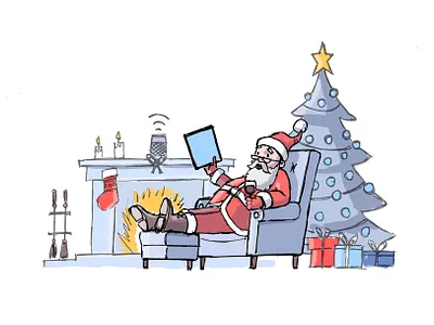 Christmas email campaign character christmas illustration santa