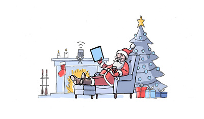 Christmas email campaign character christmas illustration santa