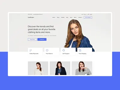 Shop Landing Page ecommerce eshop landing page leadengine multipurpose online shop online shopping website startup store webdesign webshop website website design wordpress wordpress theme