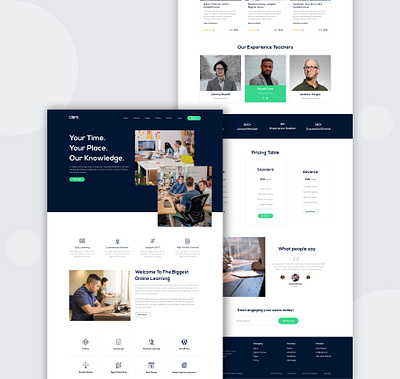 E-learning Landing page creative design e learning education homepage landing page design learning minimal mockups ui design ux design visual design website