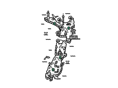 New Zealand Map - Cessabit android animals app app store black and white game game art game design google play illustration ios isometric kiwi map mobile new zealand outline stroke travel ui