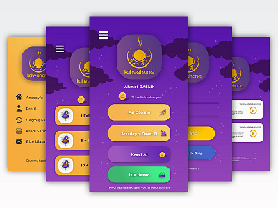 Fortune Telling Application application design mobile application mobile ui photoshop user experience user interface user interface design