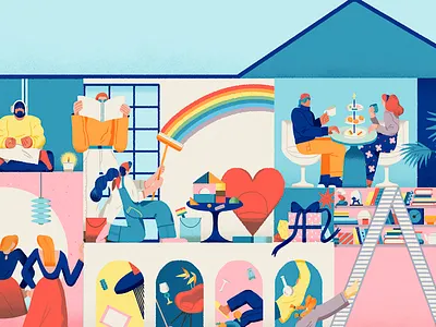 Be yourself branding design elle home illustration lifestyle magazine movie art shanghai