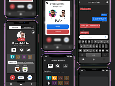 Kyklos app apple darkmode design gaming ios mobile app ui uiux ux