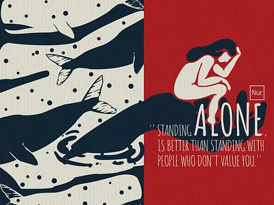 Manimalist Girl alone abstract alone design drawing girl girl illustration graphicdesign illustration poster art poster design qoute vector