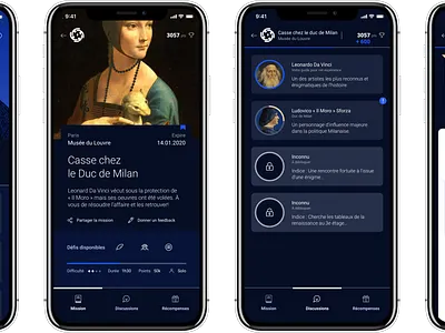 Museum app design for Codex app application cultural app experience design interface museum app ui ux design