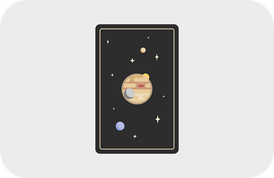 Jupiter design flat illustration vector