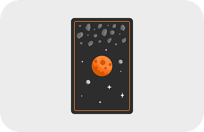 Mars design flat illustration vector