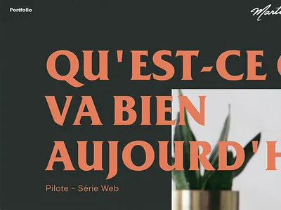 Sneak Peek! Portfolio website - Director & DOP carrousel fullscreen gradient noise red orange serif