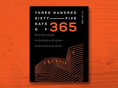365 Days of Creativity abstract challenge geometric illustration line lines poster typogaphy