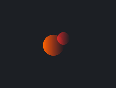 Cosmic design flat gradient icon illustration logo minimal orange red vector