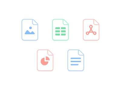 Document icons colors documents icons ui