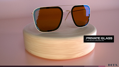 Private Glass - DITA EYESWEAR 3d artist 3d design adobe photoshop art direction branding cinema 4d design ditaeyeswear illustration octane render product product design products