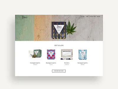 FLWR Cannabis Mobile Site branding cannabis cannabis branding cannabis website digital design mobile design mobile site ui uiux web design website design