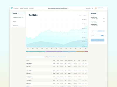 Financial Asset Management Wallet - Light Theme app crypto crypto exchange crypto wallet cryptocurrency design ui web