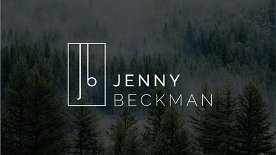 Personal Logo - Jenny Beckman abstract black and white brand design brand identity branding business creative flat logo logo design minimalist minimalist logo modern personal logo portfolio typography website