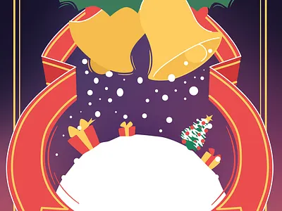 Happy hollidays 2d flat illustration illustrator vector