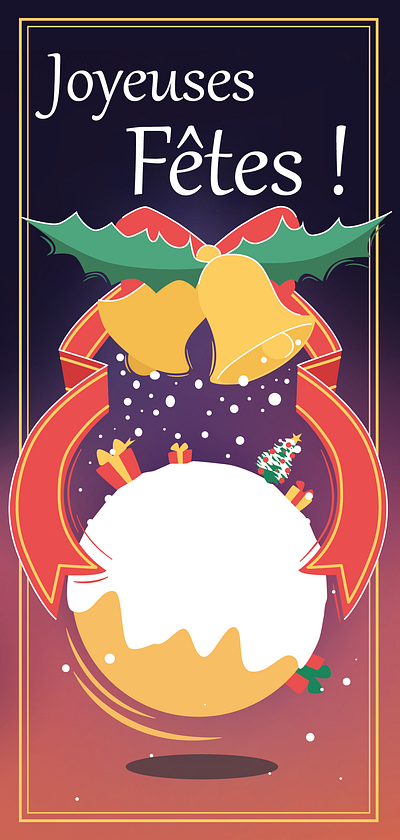 Happy hollidays 2d flat illustration illustrator vector