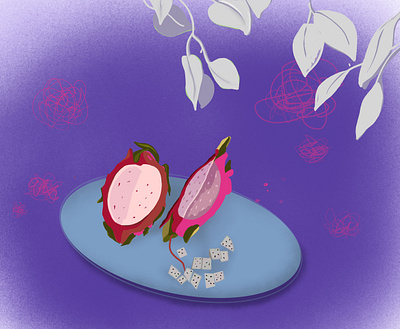 Dragonfruit illustration procreate