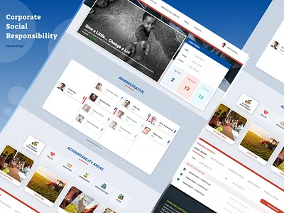 Project : Corporate Social Responsibility - Home Page branding clean dailyui design interface landing page ravidelixan trending ui website