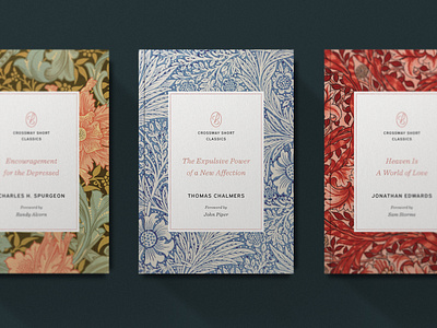 Crossway Short Classics Series book christian church cover design floral icon illustration logo minimal typography