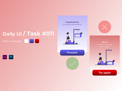 Daily UI Challenge Task 011 adobe app challenge design flash message mobile app mobile ui ui ui ux uidesign uiux ux design web
