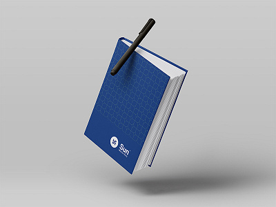 Sun Industries - Book cover branding exploration logo mark mockup sketches stationary