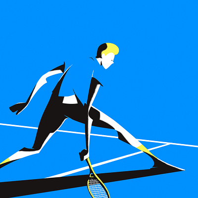 Certainly a good tennisman adobe illustrator blue illustration illustration art illustration digital illustrator photoshop texture vector vector art vector illustration vectors yellow