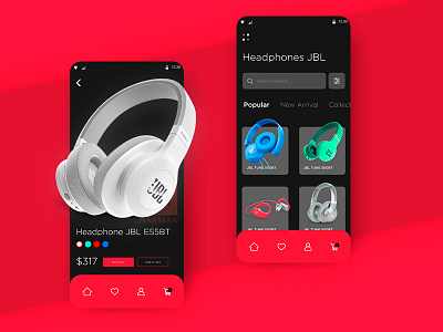 shot JBL 2020 app color design flat top trend typography ui ux web фирменный