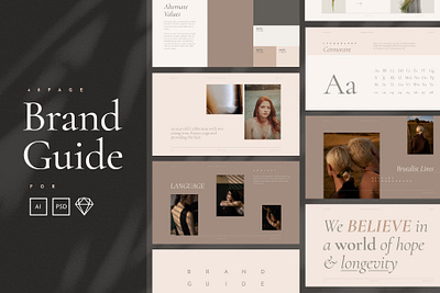 Minimal Brand Guide - Branding Guidelines brand branding brands business chic clean corporate creative design elegant fashion lifestyle minimal minimalism minimalist modern powerpoint template presentation simple template