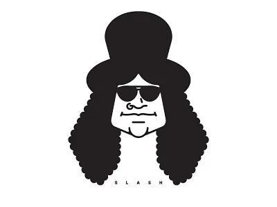Slash guitar illustration illustrator music portrait vector