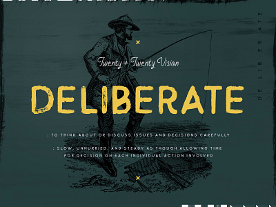 2020 2020 ad banner branding branding agency creative direction deliberate design agency fishing graphic design new years resolution social media texture theme typography vintage